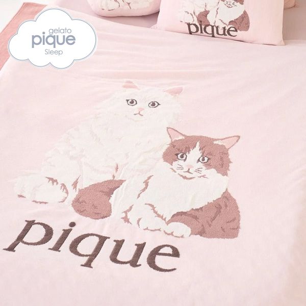 30％OFF【送料無料】 ジェラートピケ スリープ エアリーモコキャットジャガードマルチカバー ジェラピケ gelato pique Sleep 猫の日