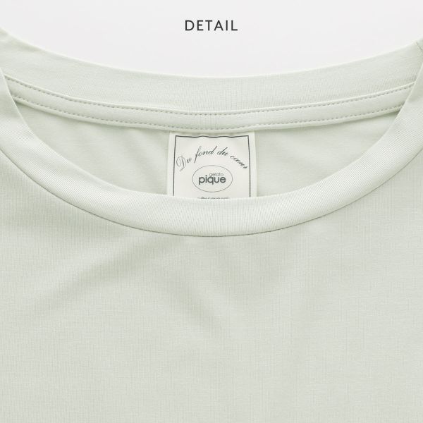 【送料無料】 ジェラートピケ レディース レーヨンロゴTシャツ＆ボーダーショートパンツセット 上下セット ジェラピケ ルームウェア gela_5