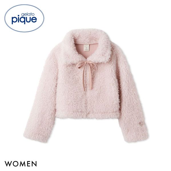 ジェラートピケ レディース プードルボアカーディガン ジェラピケ パジャマ ルームウェア gelato pique 送料無料