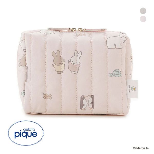30％OFF ジェラートピケ Dick Bruna キルティング総柄ポーチ