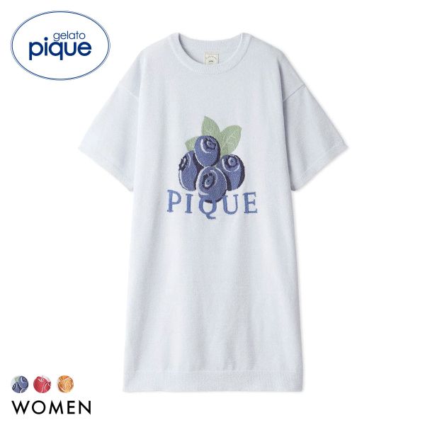 ジェラートピケ レディース スムーズィーフルーツジャガードワンピース ジェラピケ パジャマ ルームウェア gelato pique 送料無料
