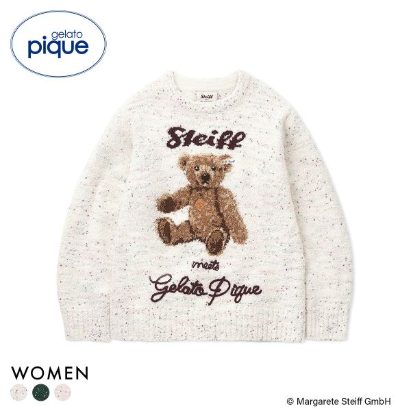 ジェラートピケ レディース シュタイフ パウダーネップジャガードプルオーバー ジェラピケ ルームウェア gelato pique Stei 送料無料