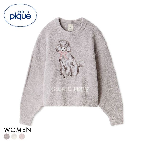 【送料無料】 ジェラートピケ レディース プードルジャガードプルオーバー ジェラピケ パジャマ ルームウェア gelato pique