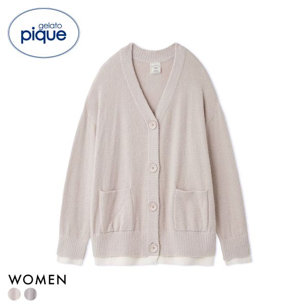 ジェラートピケ レディース レイヤードホットスムーズィーカーディガン ジェラピケ パジャマ ルームウェア gelato pique 送料無料