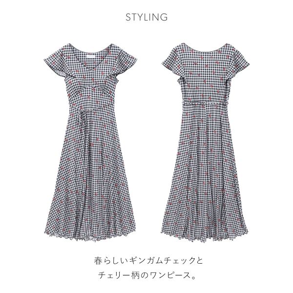 送料無料】 スナイデルホーム チェリーカシュクールワンピース
