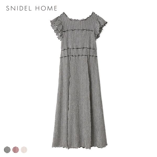 30％OFF【送料無料】 スナイデルホーム ギンガムメローワンピース パジャマ ルームウェア SNIDEL HOME