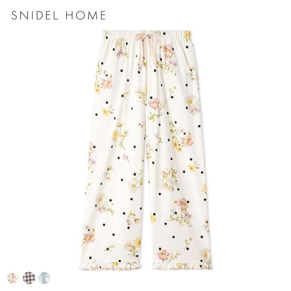 【送料無料】 スナイデルホーム カットレーヨンロングパンツ パジャマ ルームウェア SNIDEL HOME