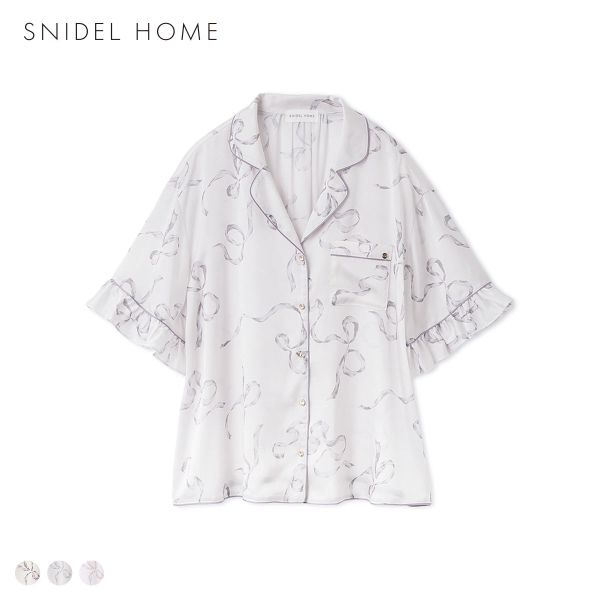 スナイデルホーム Luxshine 接触冷感 フリルリボン開襟シャツ パジャマ ルームウェア SNIDEL HOME 送料無料 メール便(17)_10