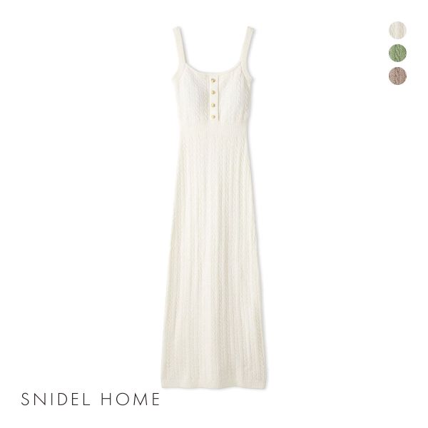 【送料無料】 スナイデルホーム ミルキー ケーブルワンピース パジャマ ルームウェア カップイン カップ付き Milky SNIDEL HOMEの通販は