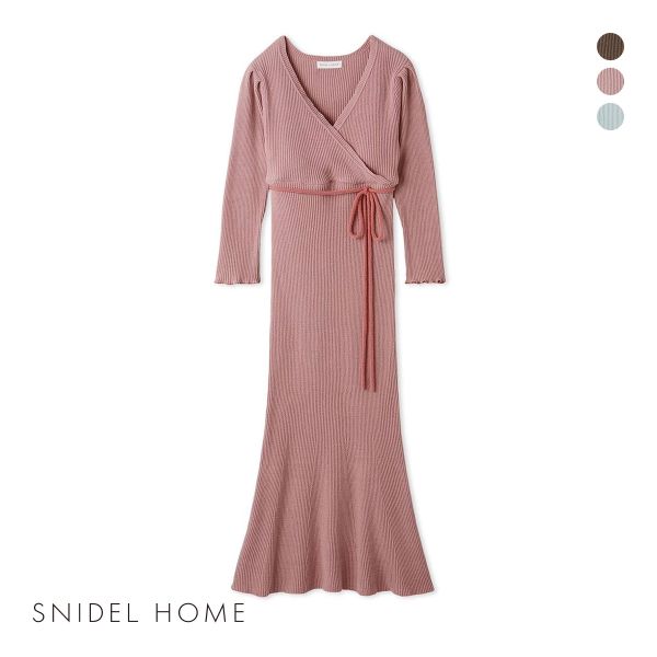 スナイデルホーム ニットカシュクールワンピース パジャマ