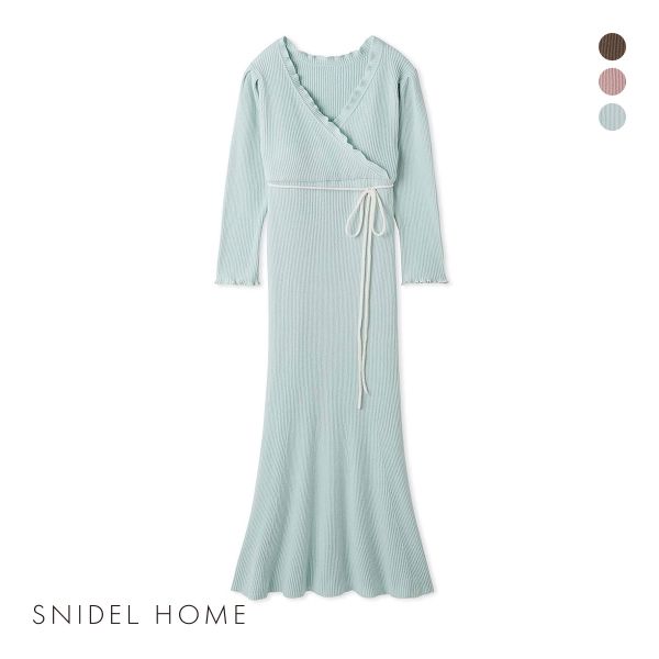 スナイデルホーム ニットカシュクールワンピース パジャマ