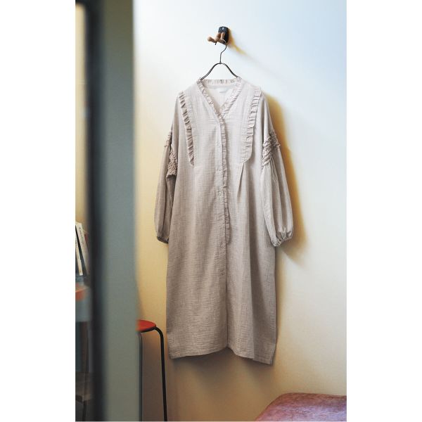 送料無料】 キッドブルー 25オータム Wガーゼ 長袖 ワンピース ルーム