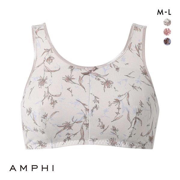 ブラジャー ナイトブラ 育乳 ブラジャー ノンワイヤー アンフィ ナイトアップブラ ML 花柄 AMPHI Night Up Bra 下着 レディース 送料無料 メール便(10)