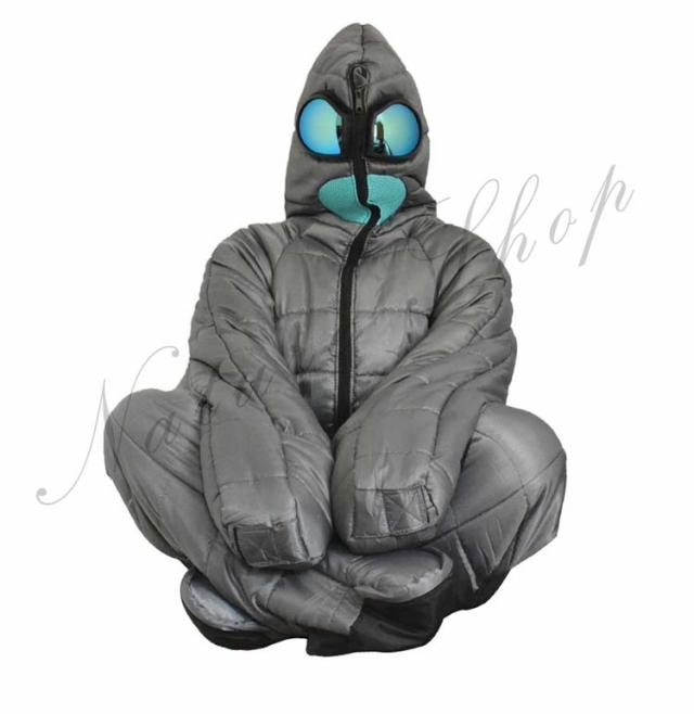 寝袋 人工ダウン 人型寝袋 コンパクト 暖かい 寝冷え防止 冬用 -5℃ 防災 シュラフ 動け 自宅 エイリアン 防寒着 アウトドア 厚 スリーピングバッグ 車中泊 野宿 大人用 防災用品