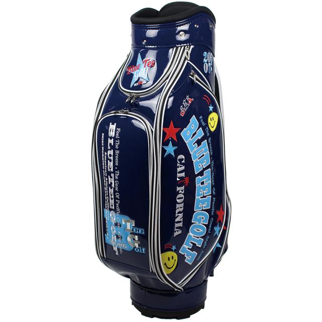 BLUE TEE GOLF ブルーティーゴルフ スタンド式 クラブケース BTG-CC001 (ブラック) ブルーティーゴルフ 軽量スタンド式キャディバック ブルー