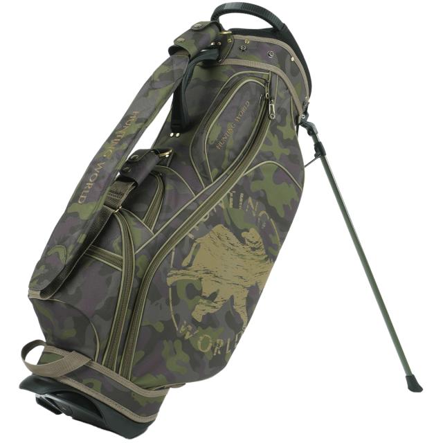 ハンティングワールド スタンド キャディバッグ ブラックカモ