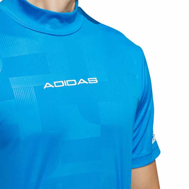 高級ブランド アディダス GOLF エンボスプリント モックネック 半袖シャツ アディダス GOLF エンボスプリント モックネック 半袖シャツ