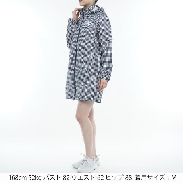 【Afrs】　美品　キャロウェイ　レインワンピース　2WAY　チェック柄 Afrs】 美品 キャロウェイ レインワンピース 2WAY チェック柄