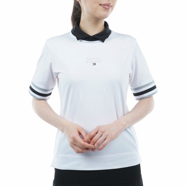 トミー ヒルフィガー ゴルフ TOMMY HILFIGER GOLF 裏起毛 ストレッチ 衿スリット 半袖ハイネックシャツ レディスの通販は