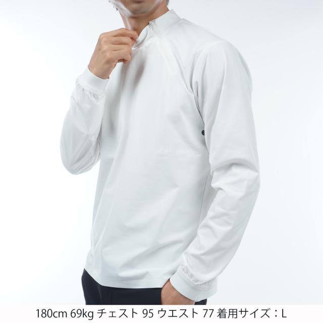 アンパスィ and per se & GOLF ストレッチ ドライエアリープレーン モックネック長袖Tシャツ アンパスィ and per se & GOLF ストレッチ ドライエアリープレーン