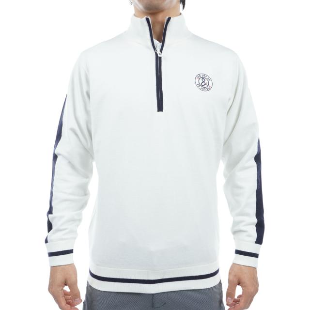 アンパスィ and per se 防風ニット ストレッチ ハーフジップセーター