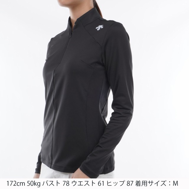 デサントゴルフ DESCENTE GOLF 鹿の子 ストレッチ ハーフジップ長袖