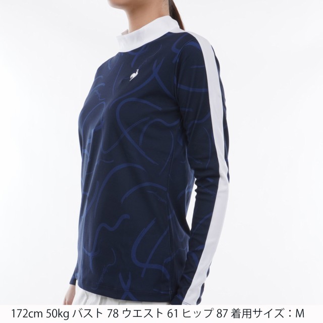 ルコックゴルフ Le coq sportif GOLF 総柄 ストレッチ モックネック