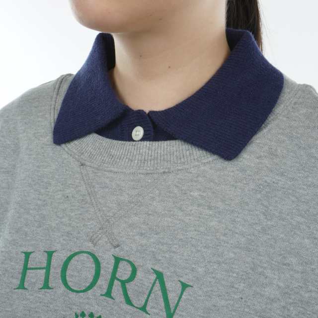 ホーンガーメント HORN G.M.T クルーネック長袖スウェット レディスの