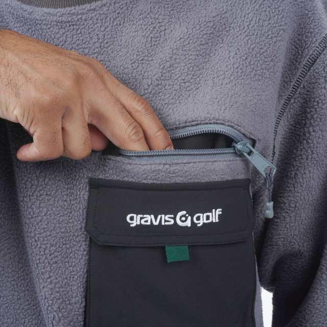 グラビスゴルフ gravis golf クルーネック 長袖ボアスウェットの通販は