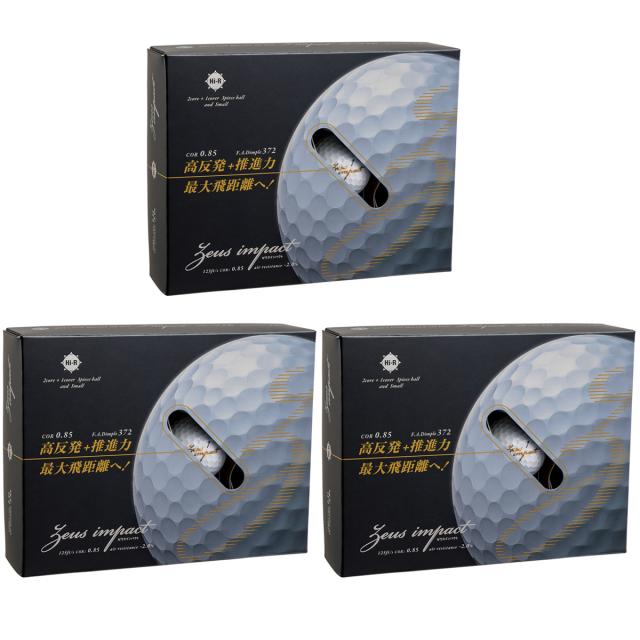 ゴルフボール キャスコ　Zeus impact　ゼウスインパクト3 ボール 3ダースセット