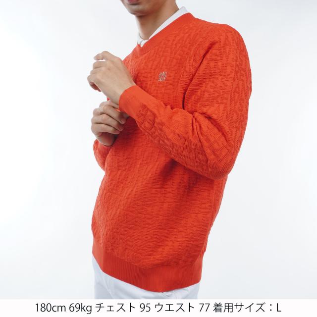 セント・アンドリュース　St ANDREWS　スクエアロゴジャカード プルオーバーセーター_7