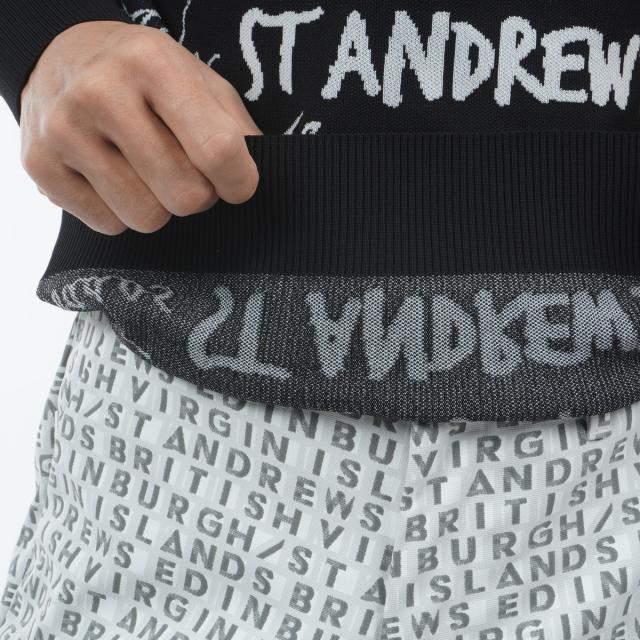 セント・アンドリュース　St ANDREWS　ハンドライティングジャカード プルオーバーセーター_9
