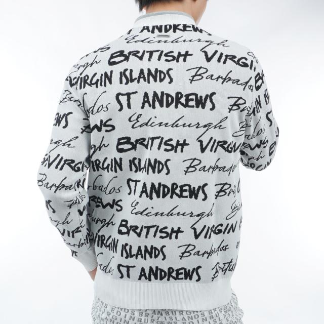 セント・アンドリュース　St ANDREWS　ハンドライティングジャカード プルオーバーセーター_12