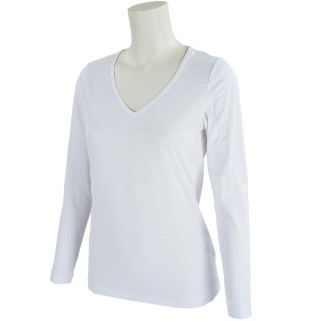 アンパスィ　and per se　ストレッチ Vネック長袖インナーシャツ　レディスの通販は