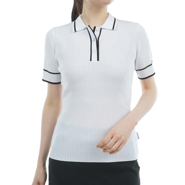 ビバハート　VIVA HEART　ストレッチ リブニット半袖ポロシャツ　レディスの通販は 10,622円