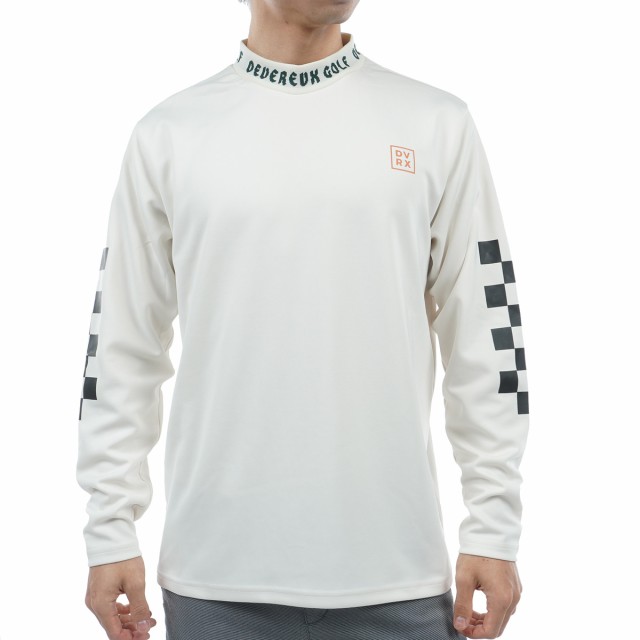 デヴァロー ゴルフ　DEVEREUX GOLF　バックプリントモックネック長袖Tシャツ