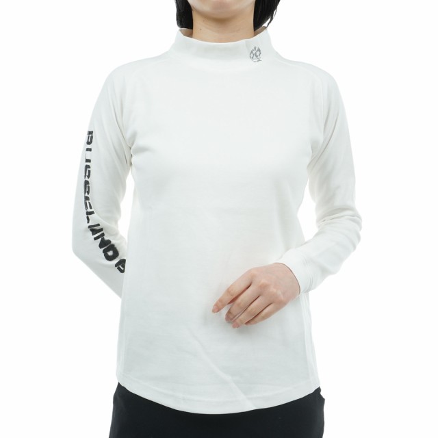 ラッセルノ Russeluno Golf STENCIL ロゴ ハイネック長袖Tシャツ ...