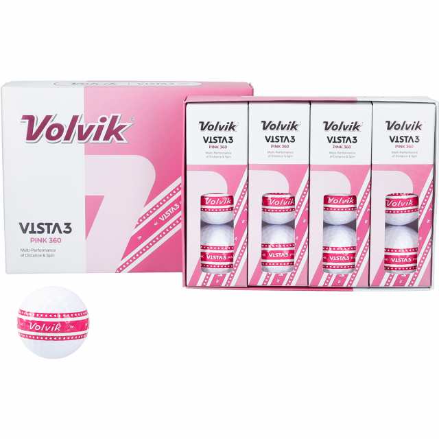 ゴルフボール ボルビック　Volvik　VISTA3 PINK 360 ボール 3ダースセットの通販は