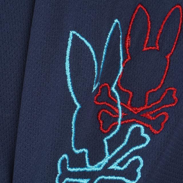 サイコバニー　PSYCHO BUNNY　トリコカラー アウトラインバニー ハーフジップ 半袖Tシャツの通販は