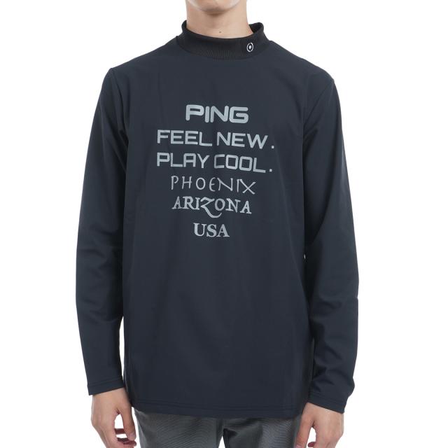 ピン　PING　ストレッチ布帛 長袖ハイネックシャツ