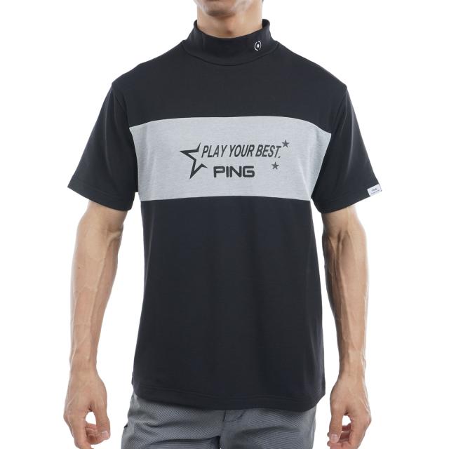 ピン　PING　サークルニット ストレッチ半袖ハイネックシャツの通販は 5,891円