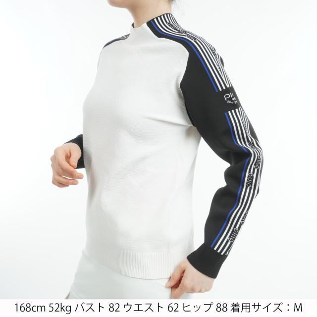 新品　PING　ジャカードニット ハイネック長袖セーター　L ピン PING ジャカードニット ハイネック長袖セーター レディスの