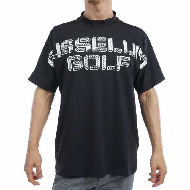 ラッセルノ　Russeluno Golf　ドットロゴ モックネック半袖シャツ