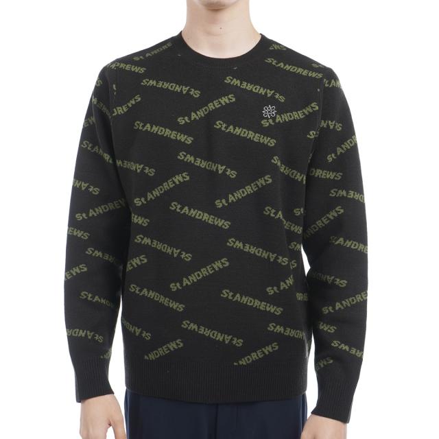セント・アンドリュース　St ANDREWS　ランダムロゴジャカード プルオーバーセーターの通販は 9,605円