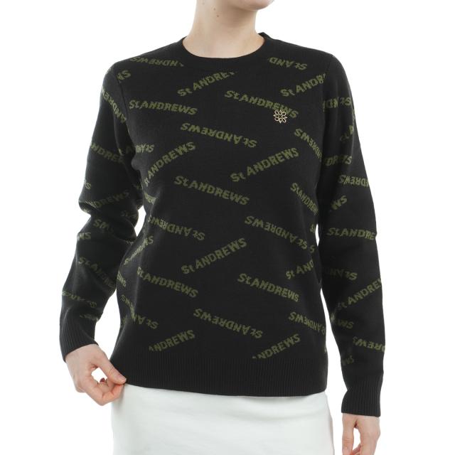 セント・アンドリュース　St ANDREWS　ランダムロゴジャカード ストレッチ プルオーバーセーター　レディスの通販は 13,860円