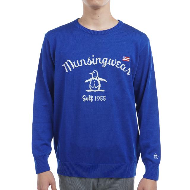 マンシングウェア　Munsingwear　SEASON COLLECTION インターシャロゴ クルーネックセーターの通販は