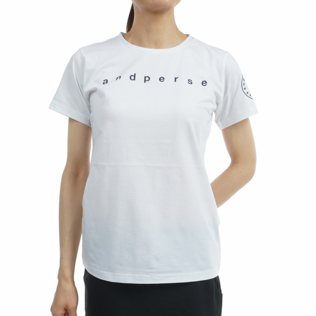 アンパスィ　and per se　ストレッチ リファインドライ 半袖クルーネックTシャツ　レディスの通販は