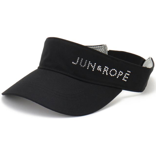 ジュン アンド ロペ　JUN & ROPE　ラインストーンロゴ ツイルサンバイザー　レディス
