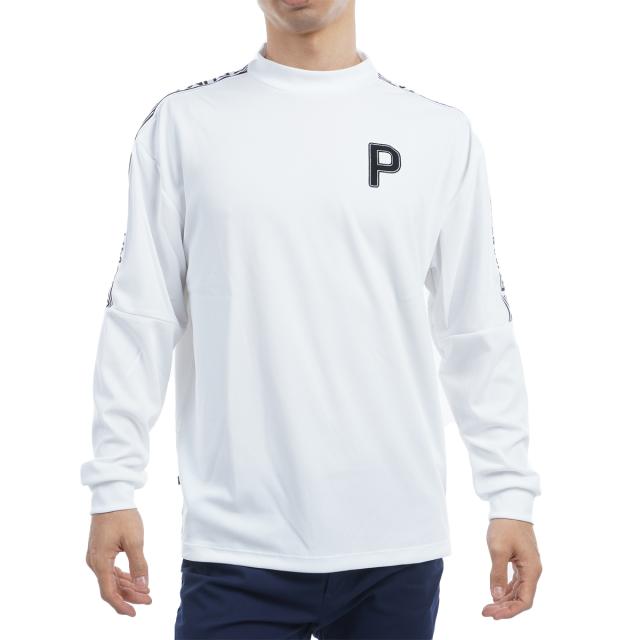 プーマ　PUMA　PC ストレッチ ジャカードテープライン モックネック長袖シャツの通販は