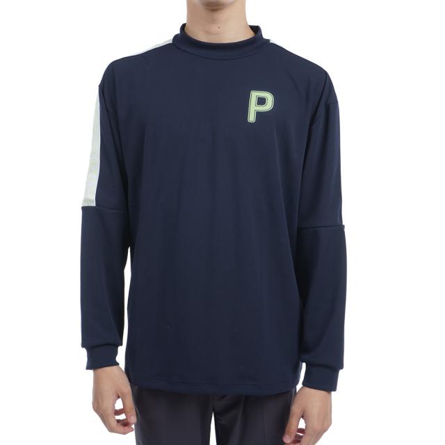 プーマ　PUMA　PC ストレッチ ジャカードテープライン モックネック長袖シャツの通販は